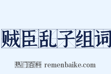 贼臣乱子组词是什么意思的图片
